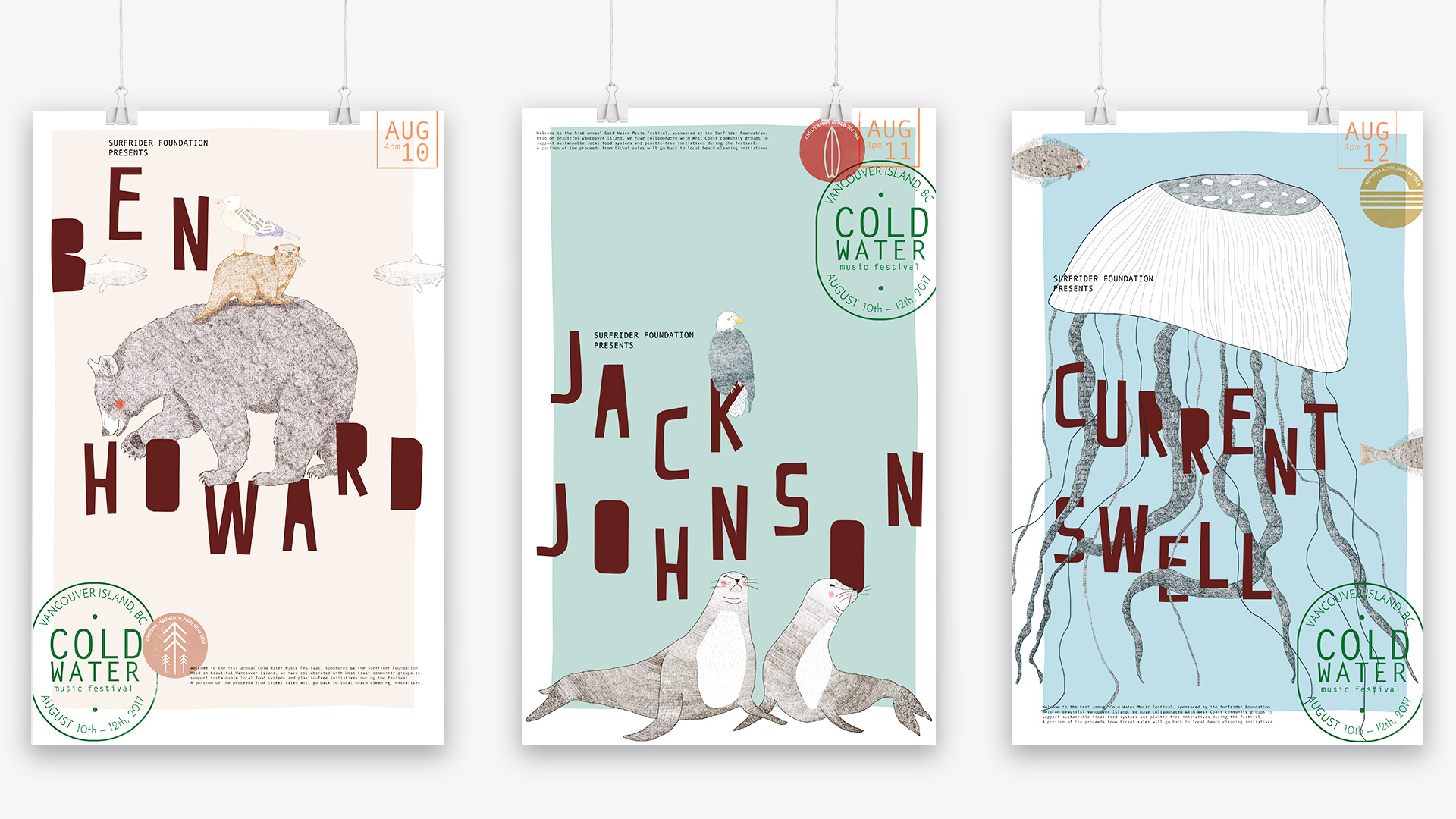 Alex Maertz | Illustration | Cold Water Music Festival Poster series