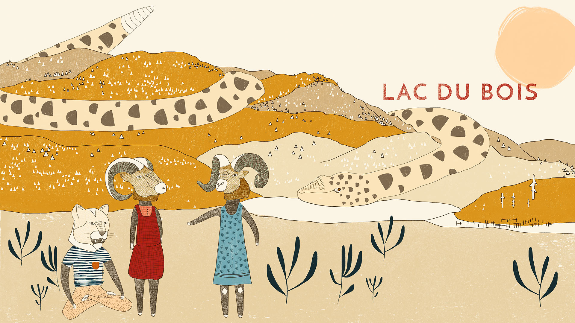Alex Maertz | Illustration | Lac Du Bois postcard and calendar illustration