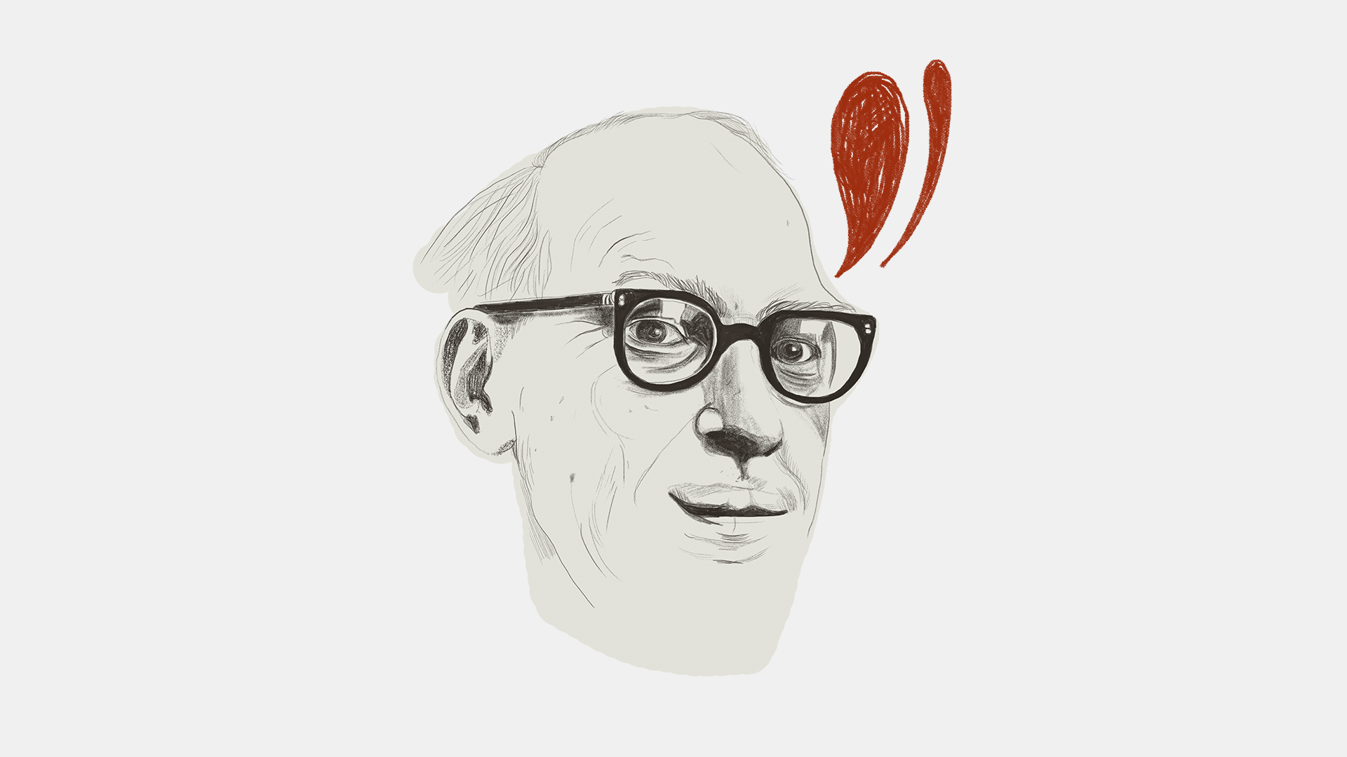 Alex Maertz | Illustration | Philip Larkin conceptual portrait