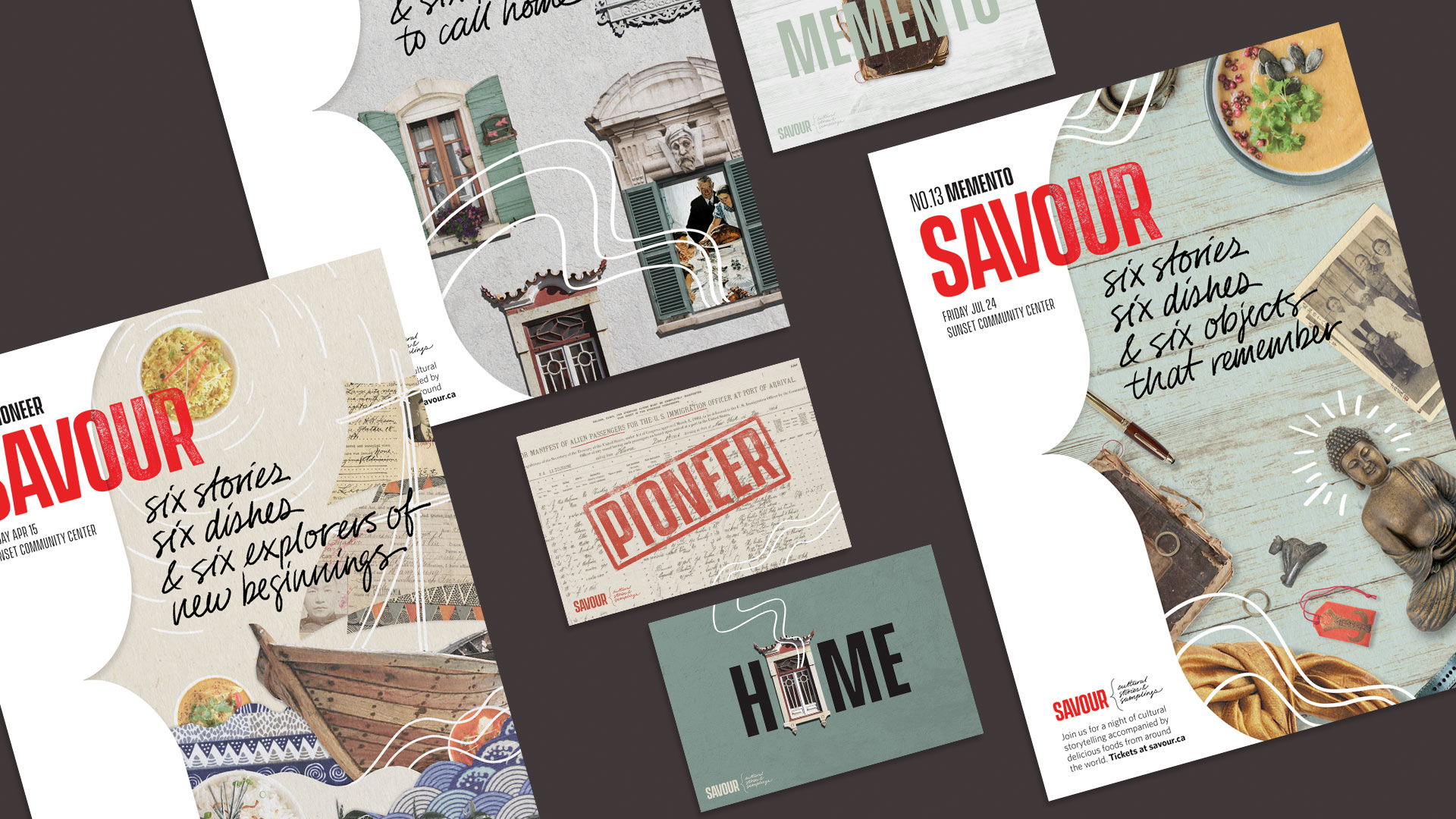 Alice Zeng | Identity, Print, Design | Savour Event Identity, Promotional