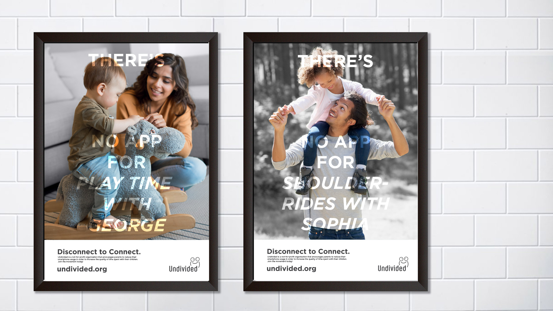 Amanda Siegmann | Advertising, Design, Identity | An advertising campaign for Undivided to increase parents’ awareness of mobile technology overuse
