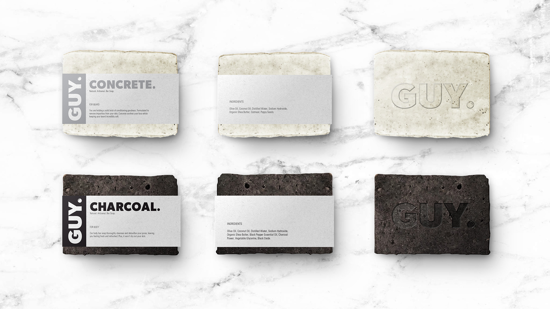 Amanda Siegmann | Packaging, Design, Identity | Guy is a local, handmade bar soap designed specifically for men