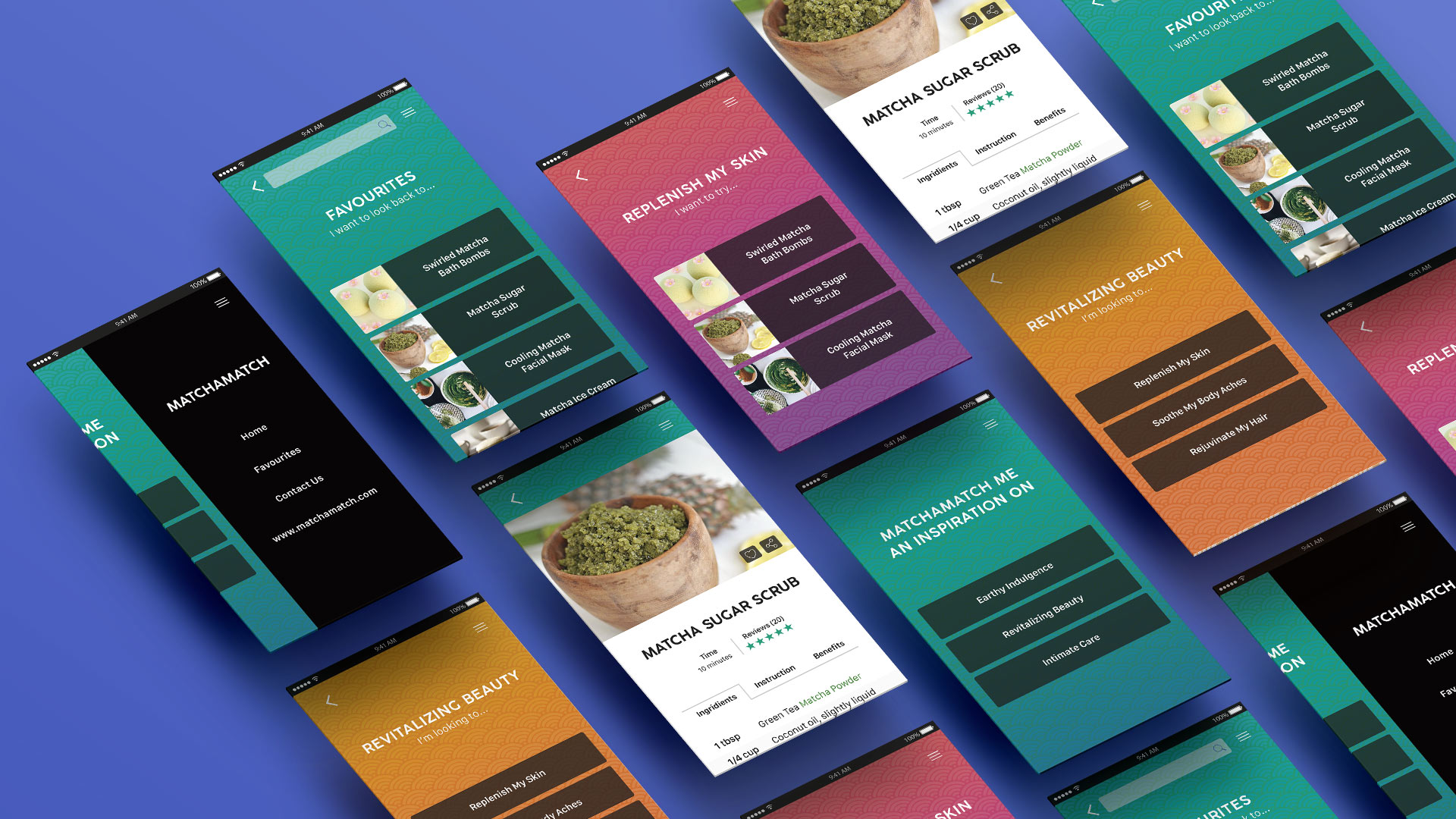Annie Lee | Digital | MatchaMatch, an app encouraging health-conscious women to discover the diverse uses of matcha powder