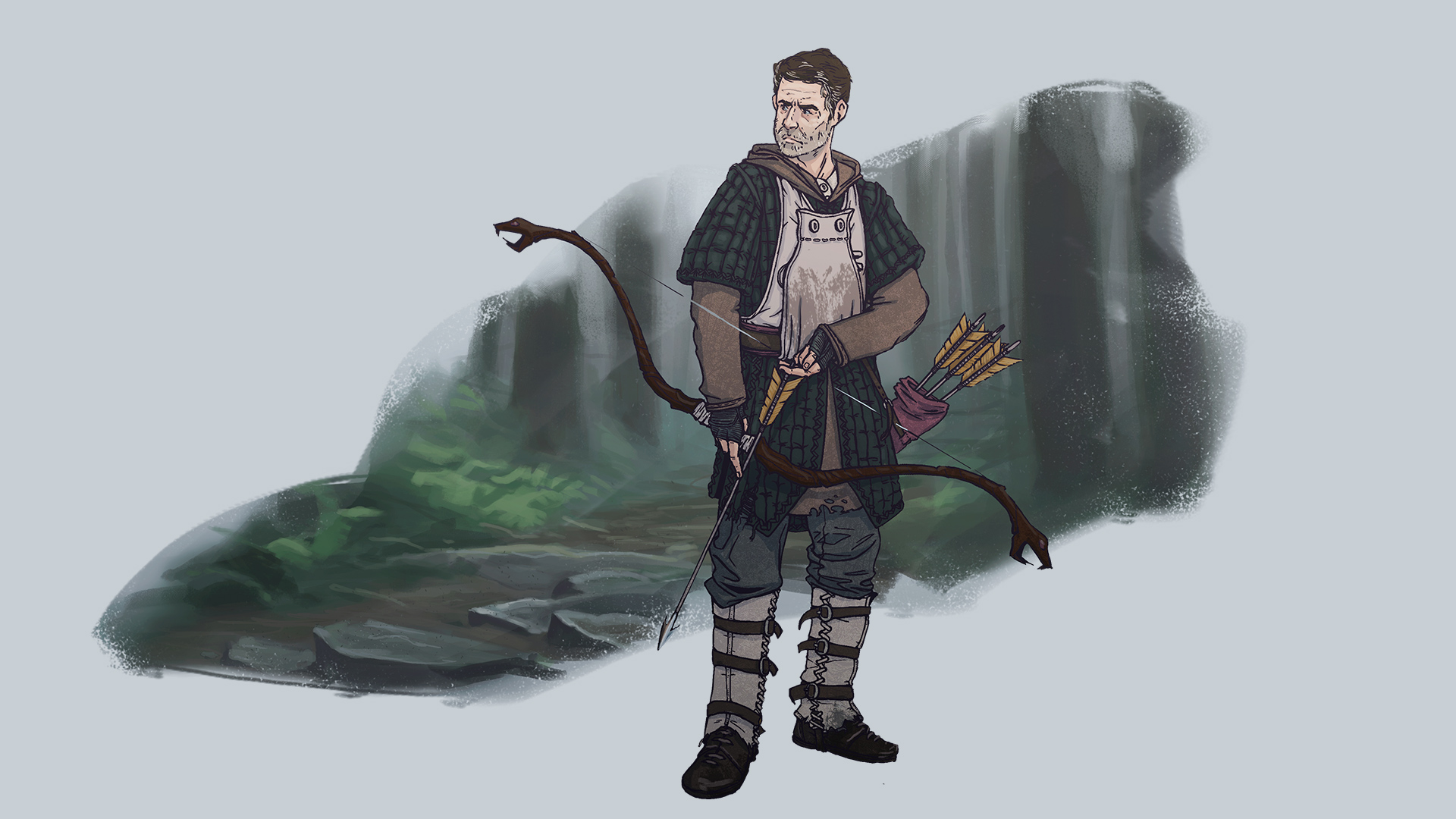 Austin Legg | Illustration | Croaker of the Black Company Character Design Project for the series “Chronicles of the Black Company.”