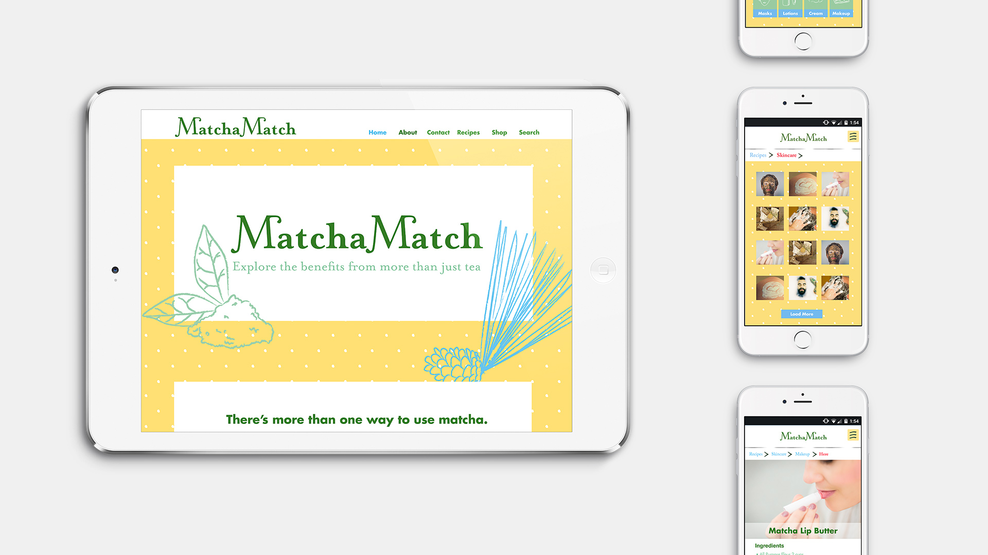 Avelyne Tran | Digital | A responsive microsite that inspires unique applications for matcha powder