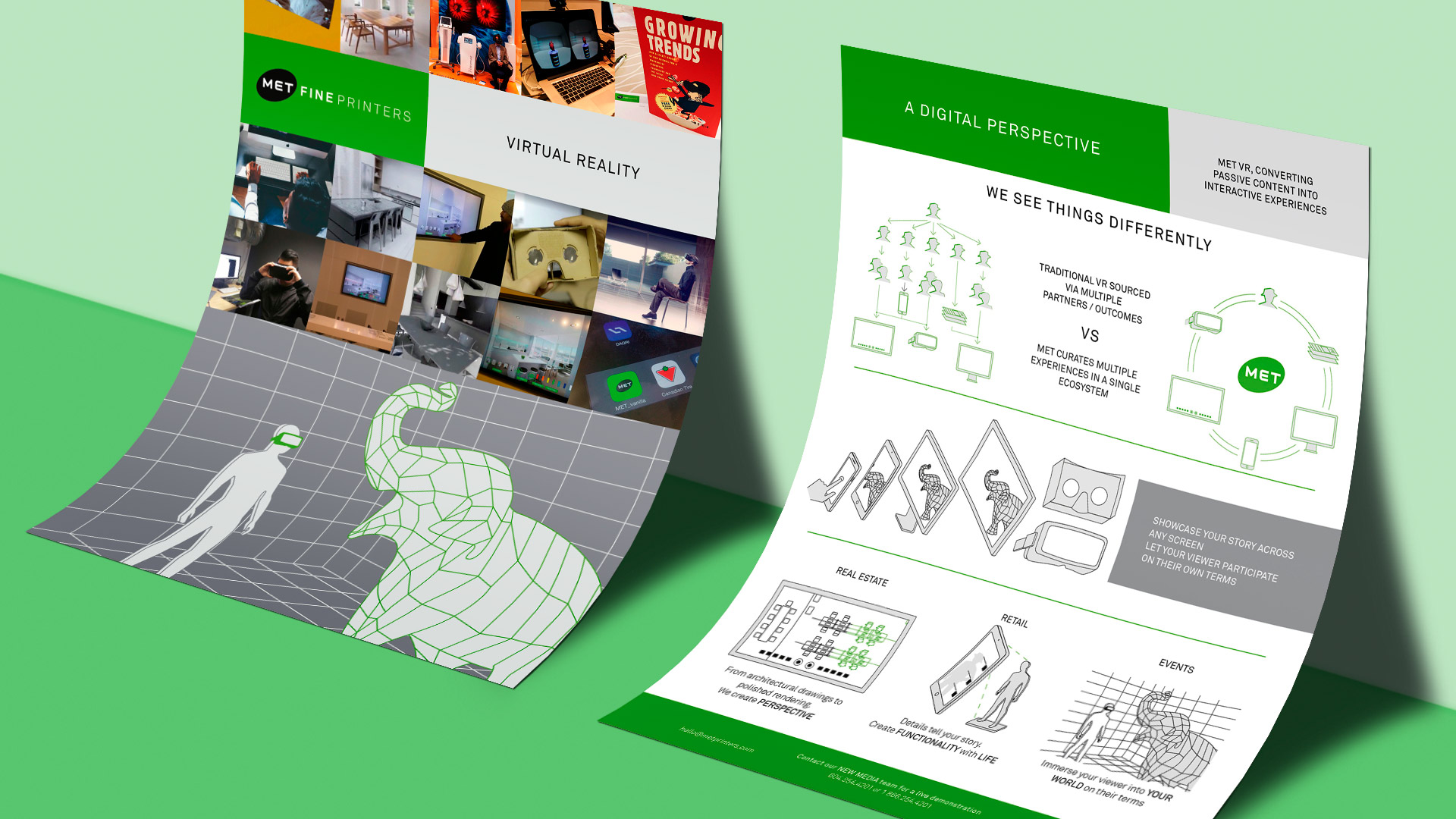 Avelyne Tran | Print | Mentorship project. Storytelling, design, and illustration for MET Fine Printers info brochure