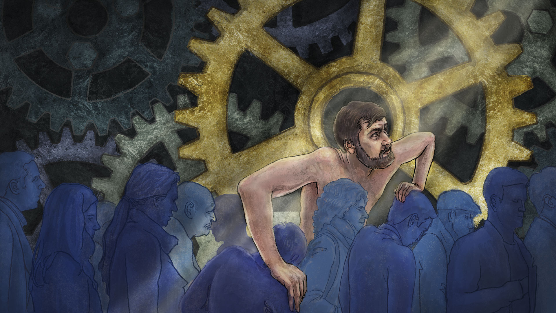 Cara Bain | Illustration | “Übermench.” Exploration of Nietzsche’s idea of the ‘Overman.’