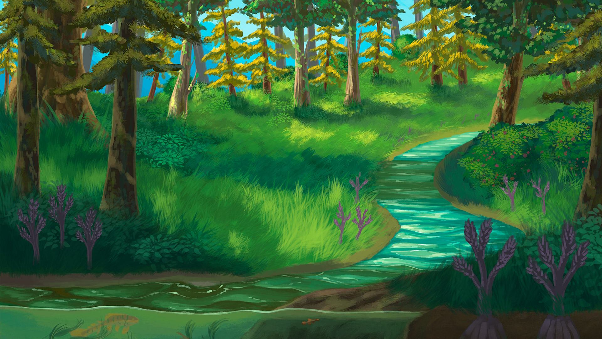 Crystal Woo | Illustration | Environmental concept for an educational video game