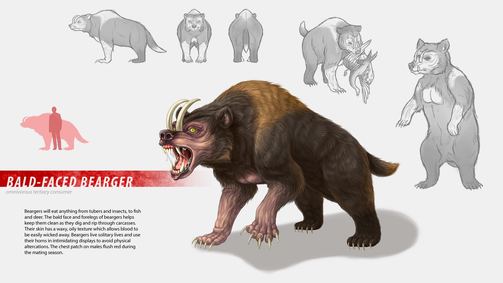 Crystal Woo | Illustration | Apex predator concept for a video game about ecology and conservation