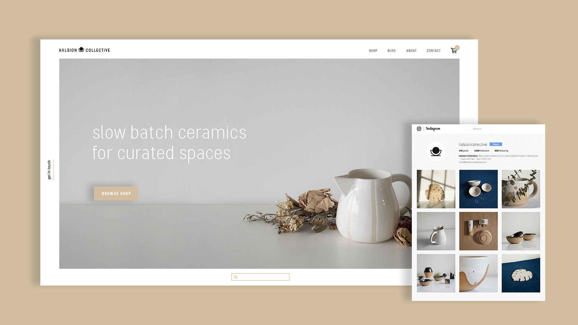 Danielle Vallée | Digital | The digital face of Halsion Collective, a ceramics business. In collaboration with Shanene Lau