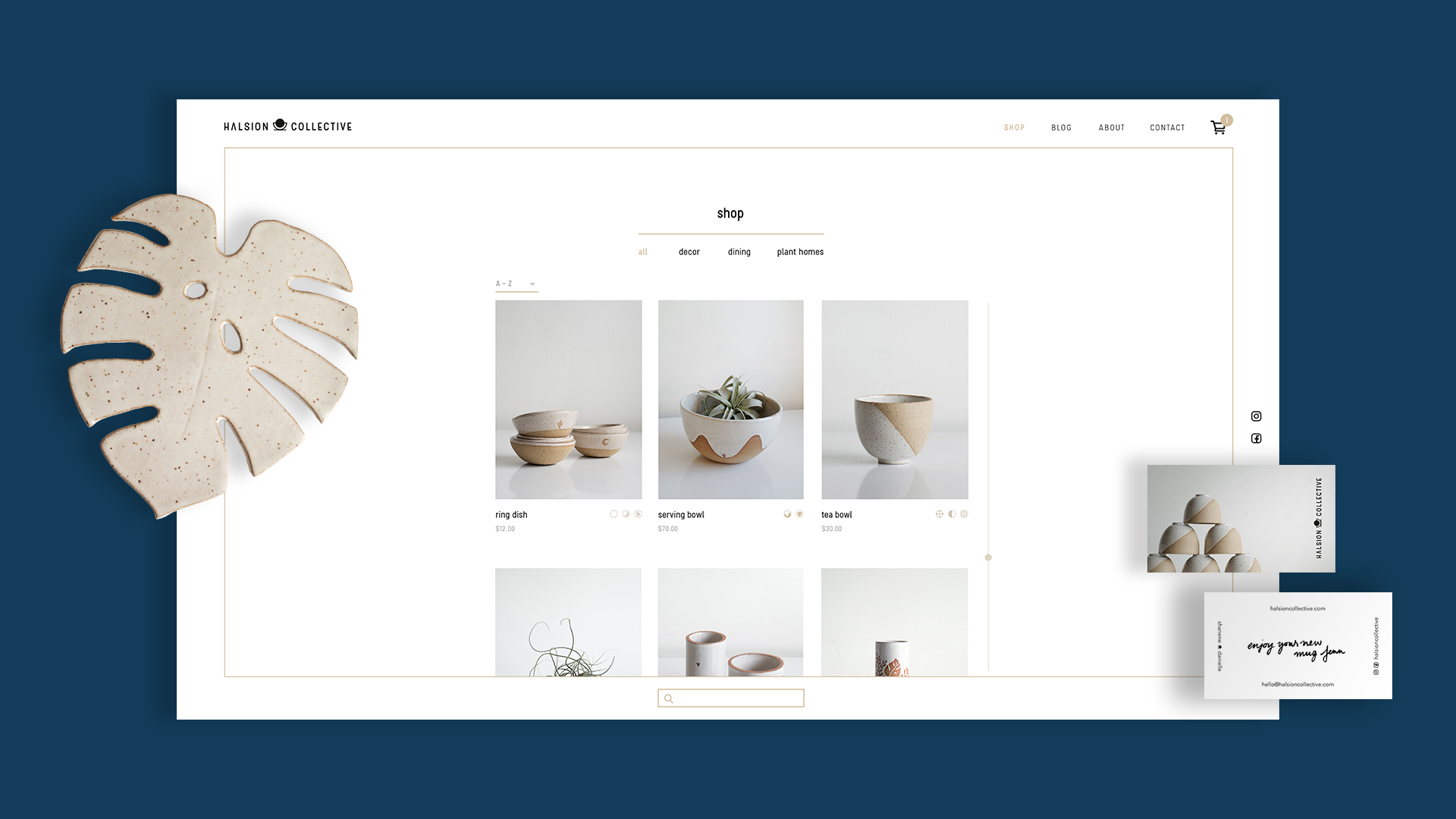 Danielle Vallée | Digital | Halsion Collective’s e-commerce site and business cards. In collaboration with Shanene Lau