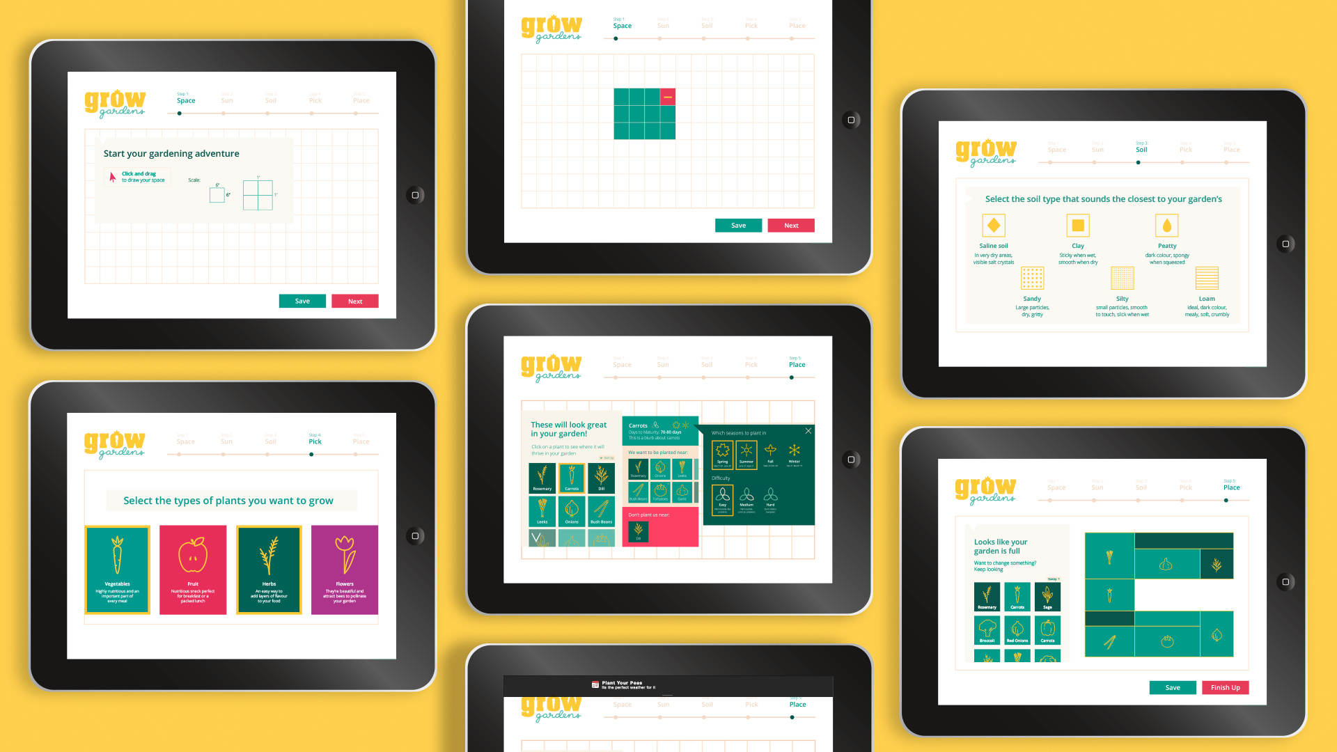 Danielle Vallée | Digital | Web application used to plan, plant and maintain a garden within any space