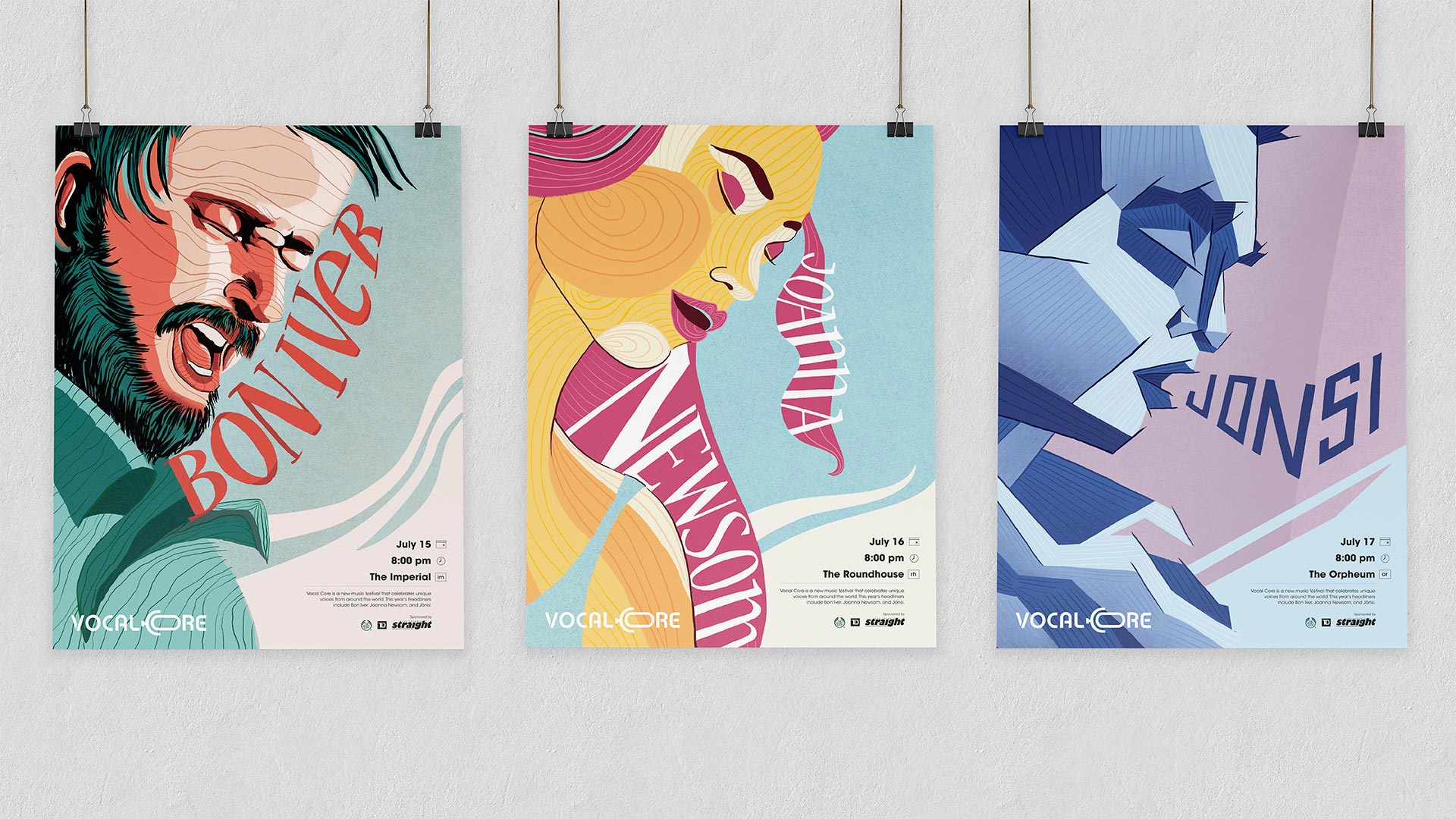 Fiona Dunnett | Illustration, Design, Print, Identity | Vocal Core Music Festival