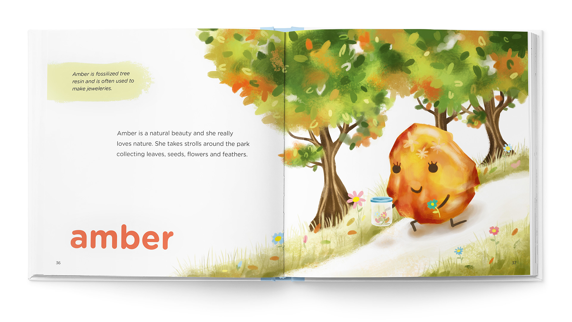 Juliana Vieira | Illustration | A Little Bit of Geology children’s book spread