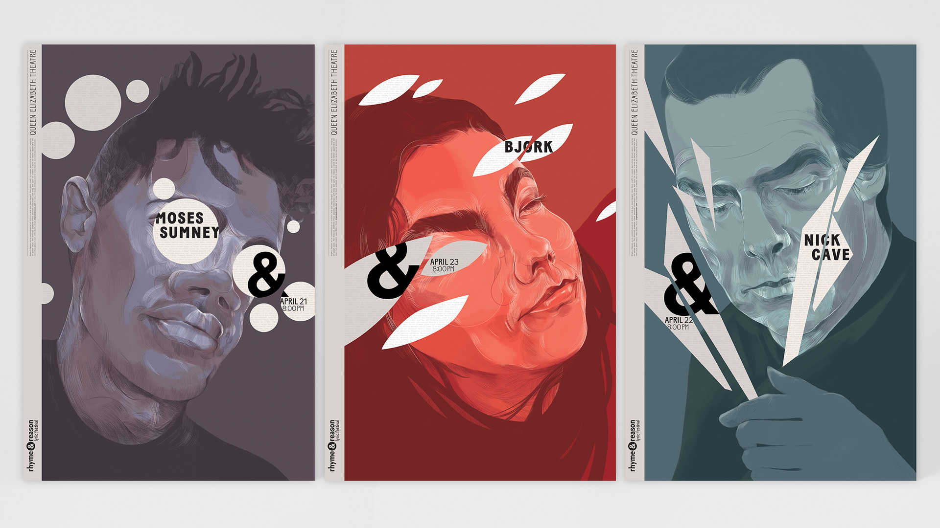 Pamella Pinard | Illustration, Identity | Rhyme & Reason Lyric Festival, Posters