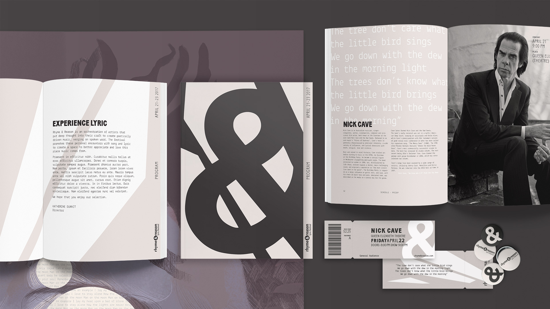 Pamella Pinard | Identity, Design, Print | Rhyme & Reason Lyric Festival, Print 