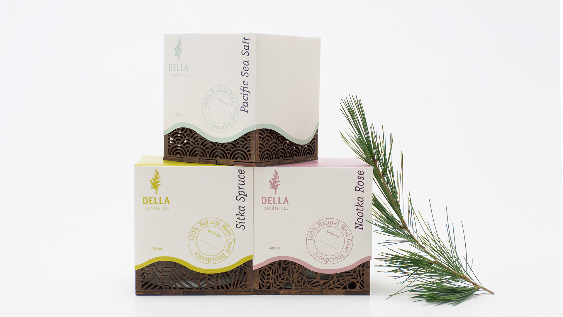Rachel Sanvido | Identity | Della is a West Coast candle company that uses natural ingredients and materials