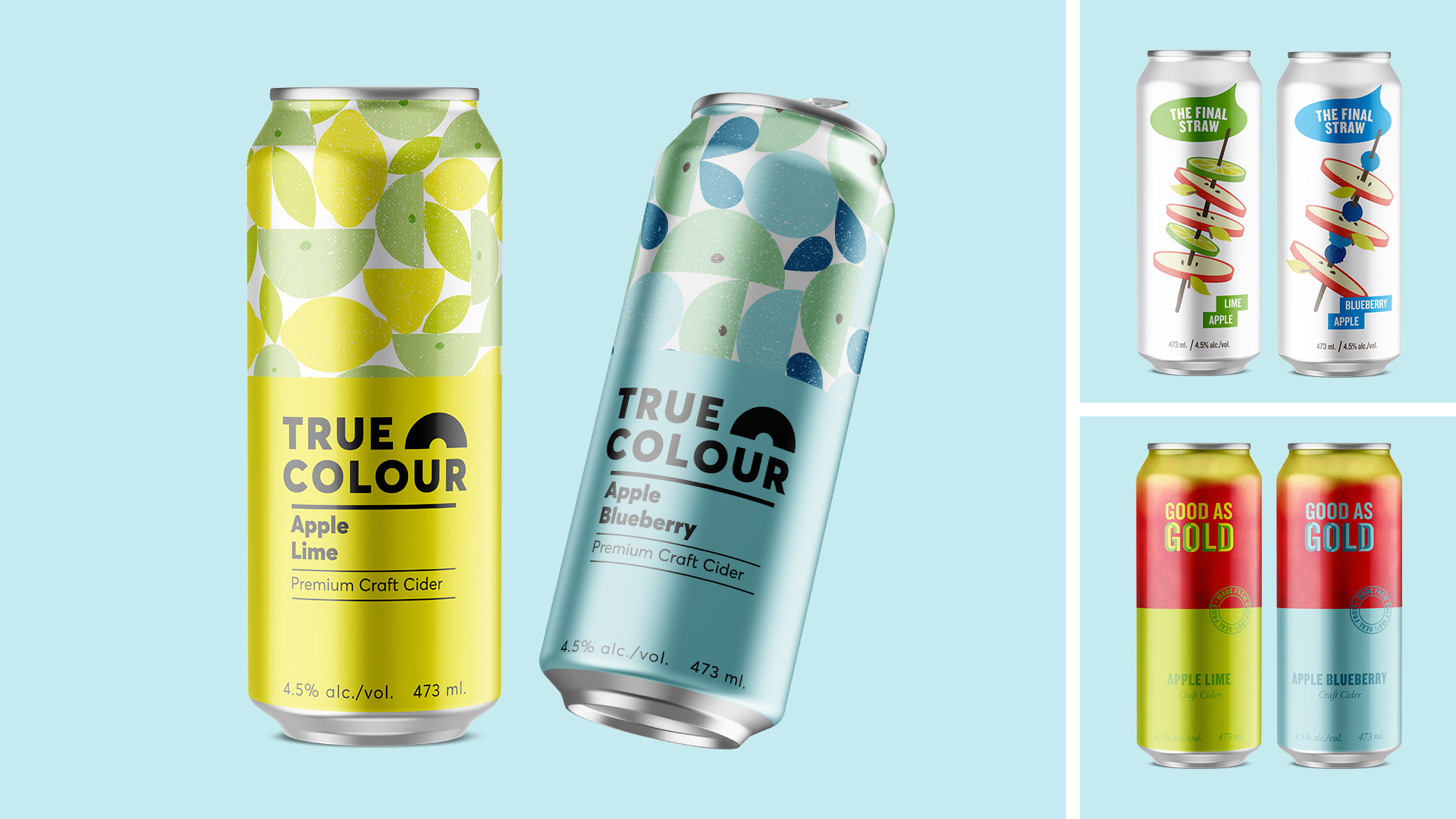 Rachel Sanvido | Packaging | A variety of options for a cider brand that uses quality ingredients and appeals to a young demographic