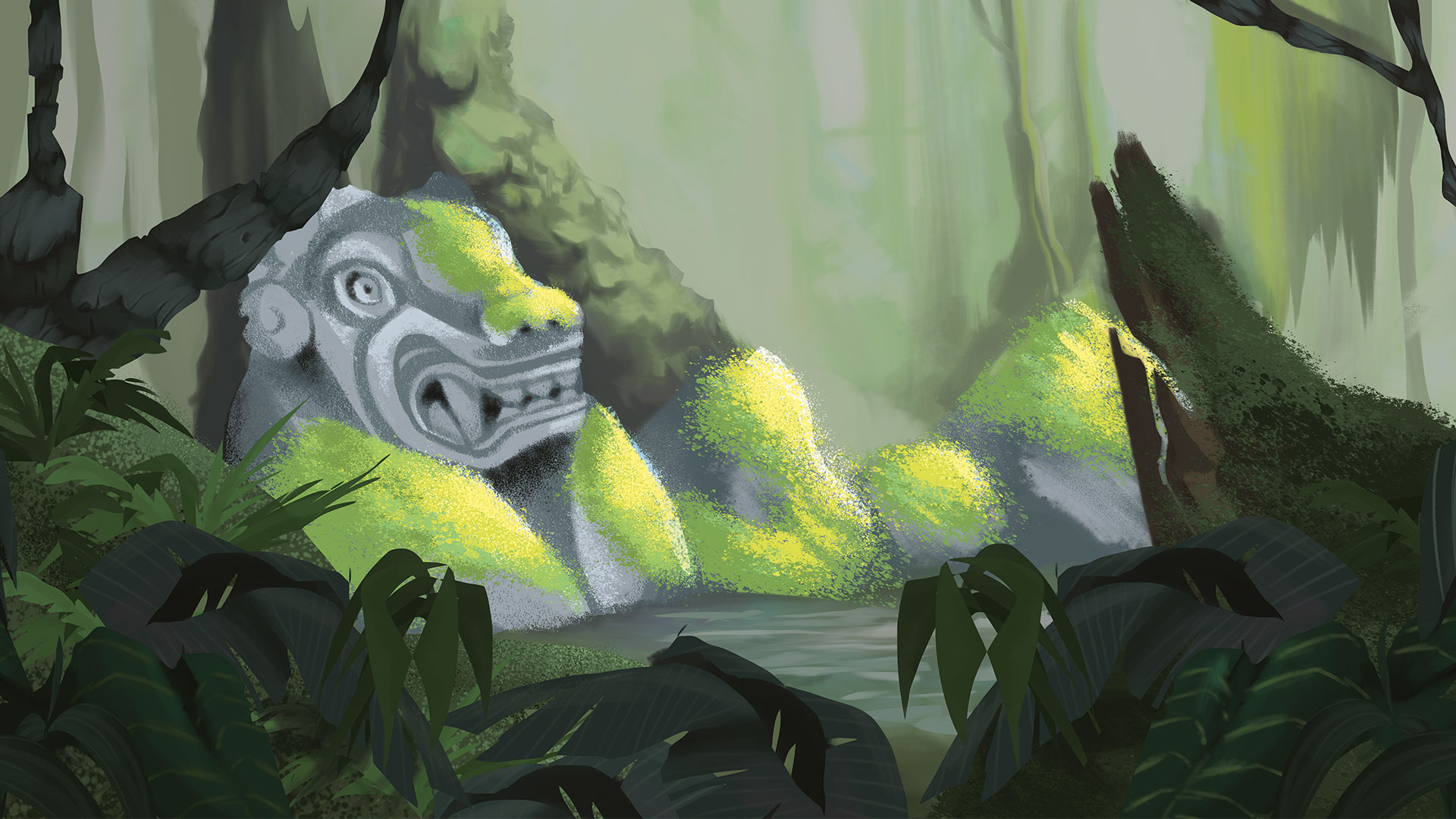 Shay Klassen | Illustration | Environment development for animated character, “Tenoch the Aztec Prince.”